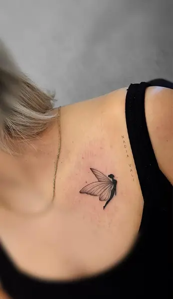 عکس تاتو فرشته بالدار ساده