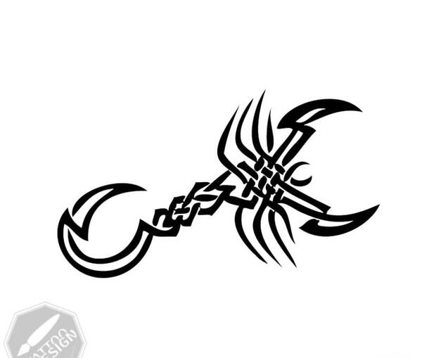 عکس تاتو عقرب ساده