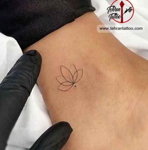 عکس طرح تاتو ظریف روی مچ پا