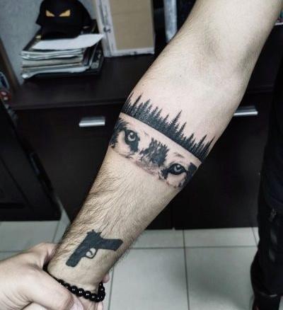 عکس تاتو ذئب على الظهر