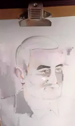 فیلم کشیدن عکس حاج قاسم سلیمانی