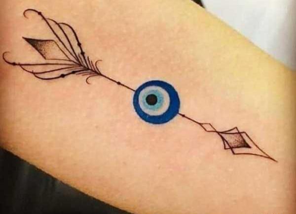 عکس تاتو چشم روی دست ساده
