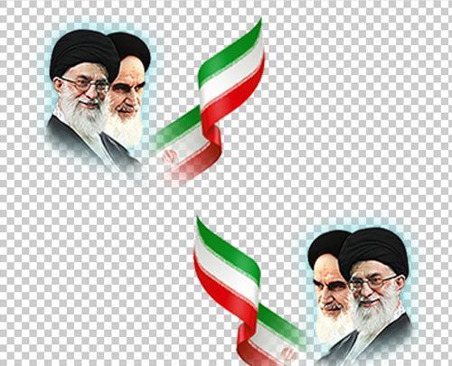 عکس خامنه ای با پرچم ایران