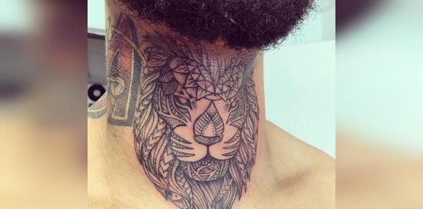 عکس تاتو گردن مردانه جدید