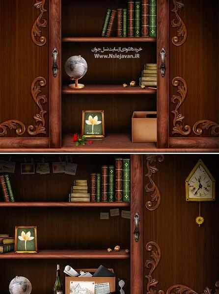 عکس تصویر پس زمینه کتابخانه