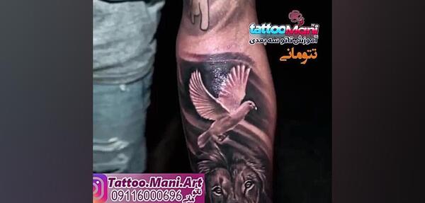 عکس تاتو کبوتر روی دست