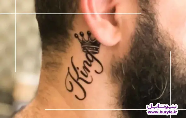 عکس تاتو کینگ روی گردن