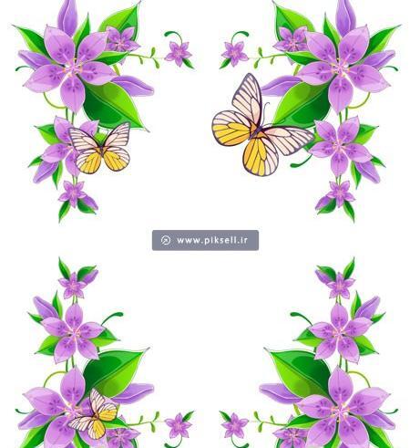 عکس پس زمینه بنفش پروانه