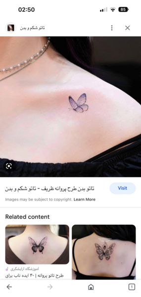 عکس تاتو بال فرشته روی مچ دست