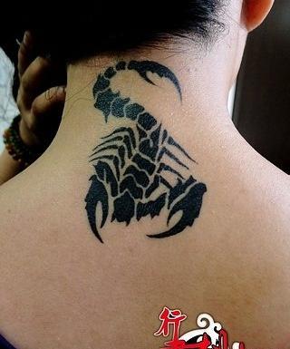 عکس تاتو عقرب روی گردن