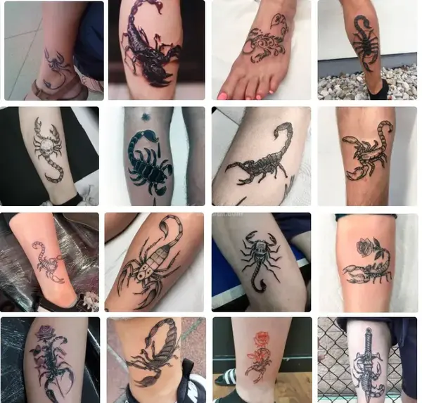 عکس تاتو عقرب روی گوش