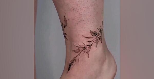 عکس تاتو ظریف برای مچ پا