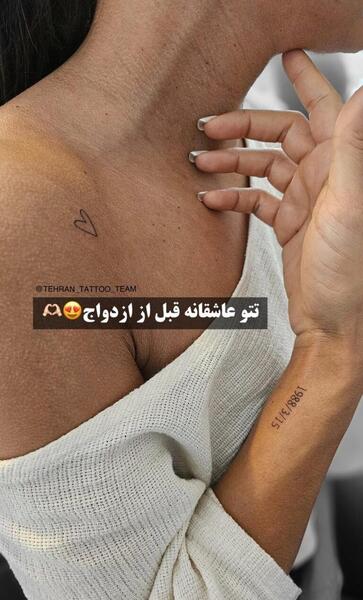 عکس تاتو ضربان قلب رو سينه