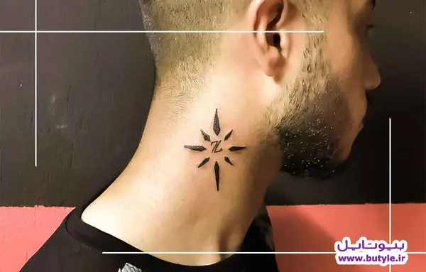 عکس تاتو صبر روی گردن