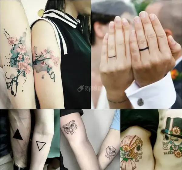 عکس تاتو ست عاشقانه روی دست
