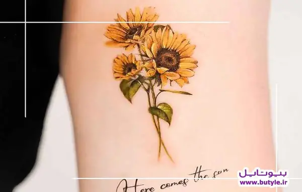 عکس تاتو سه بعدی گل