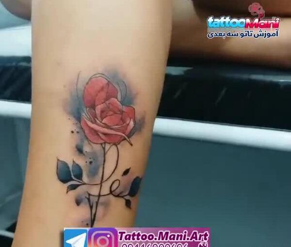 عکس تاتو سه بعدی گل