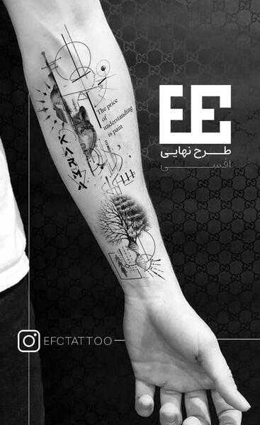 عکس تاتو ژئومتریک خام