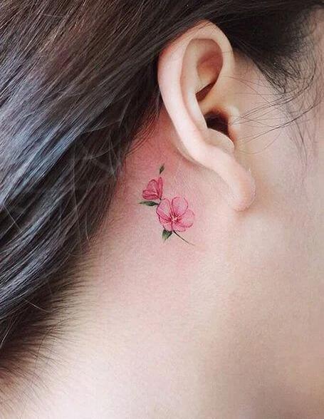 عکس ایده تاتو زیر گوش
