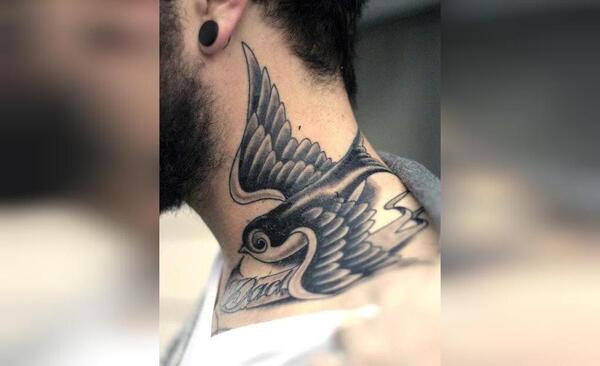 عکس تاتو روی گردن ستاره