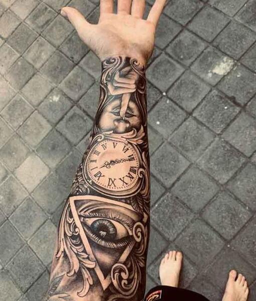 عکس تاتو دست مردانه شیک
