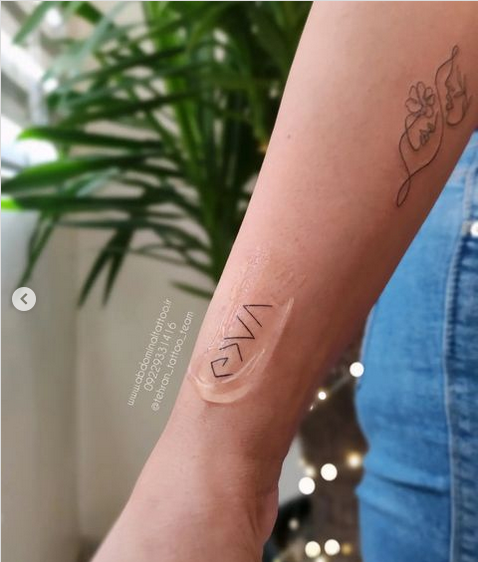 عکس تاتو خدا روی گردن