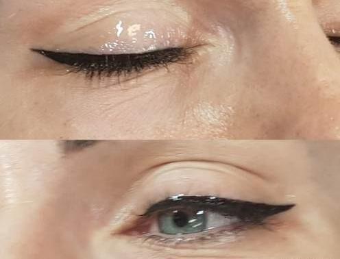عکس تاتو خط چشم گربه ای