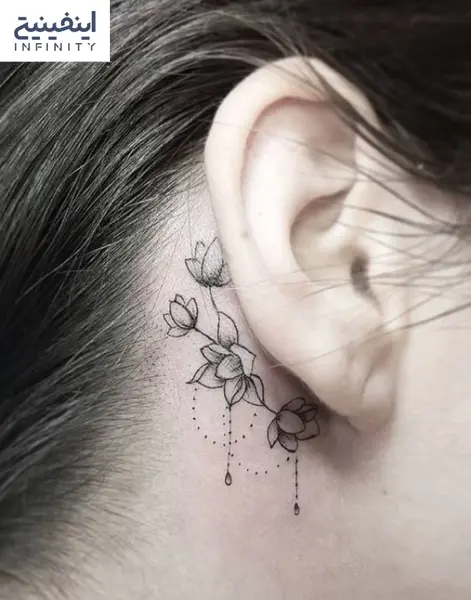 عکس تاتو چهره روی بدن