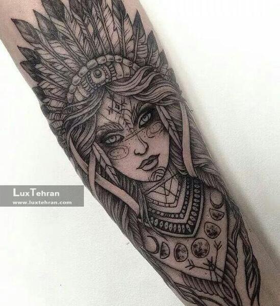 عکس تاتو چهره روی دست