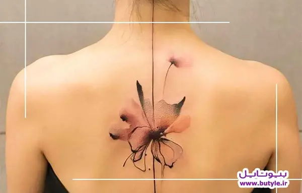 عکس تاتو پشت گردن زنانه