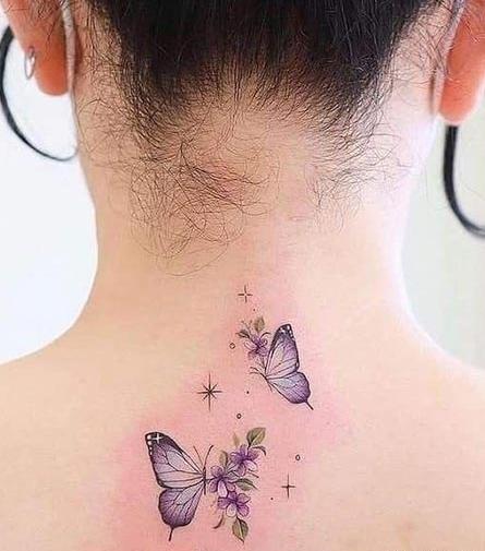 عکس تاتو پروانه سه بعدی