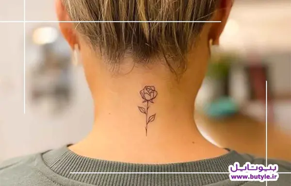 عکس تاتو برای گردن نوشته