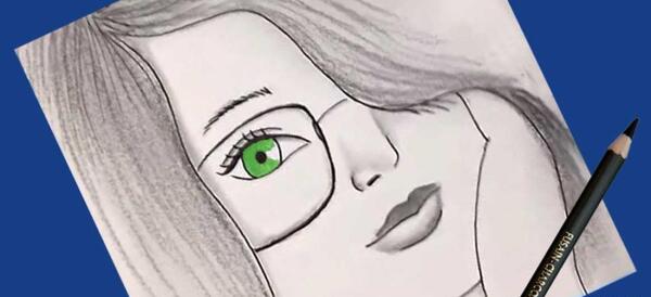 عکس آموزش نقاشی دختر فانتزی زیبا