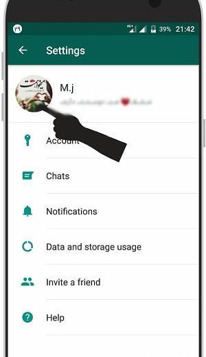 آموزش ذخیره عکس پروفایل واتساپ