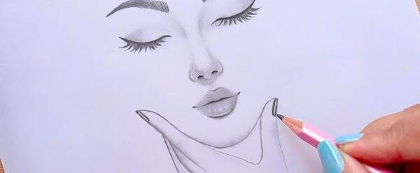 عکس اموزش نقاشی چهره دختر