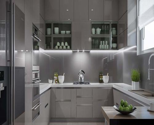 عکس کابینت سفید نقره ای