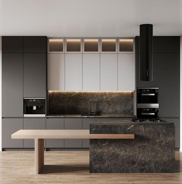 عکس کابینت سفید نقره ای