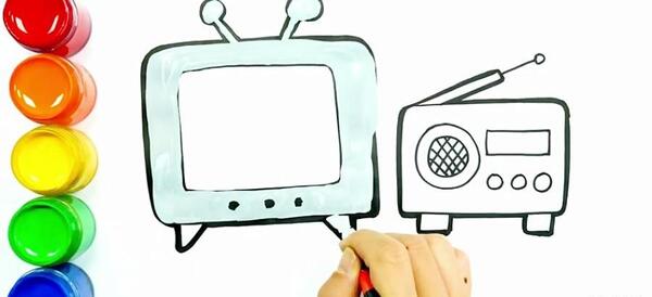 عکس نقاشی تلویزیون آسان