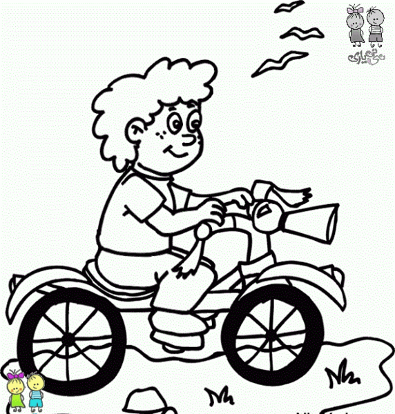 عکس نقاشی دوچرخه سواری