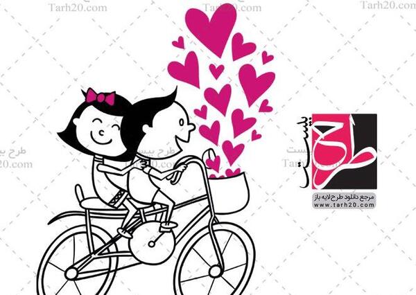 عکس نقاشی دوچرخه سواری