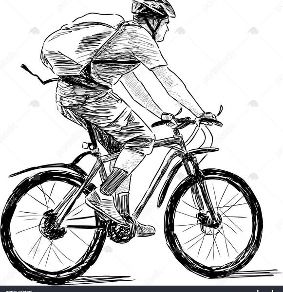 عکس نقاشی دوچرخه سواری