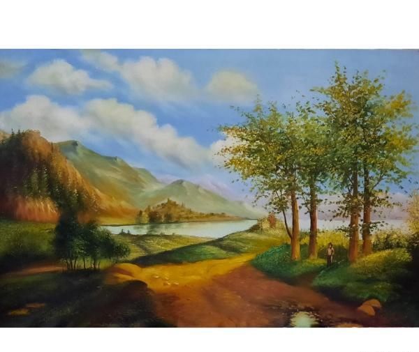 عکس نقاشی رنگ روغن منظره