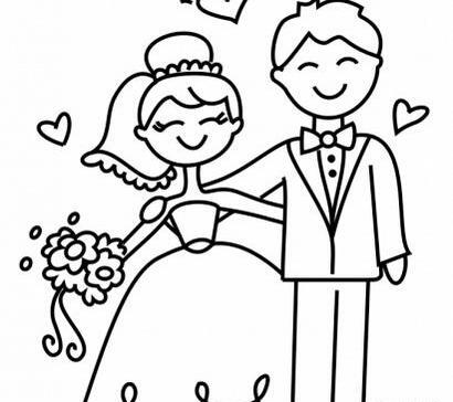 عکس نقاشی عروس و داماد زیبا