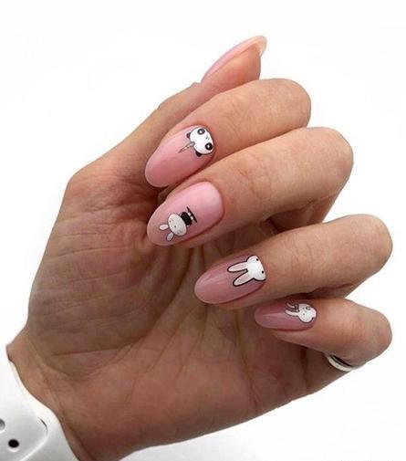 عکس ناخن ژلیش دخترانه صورتی