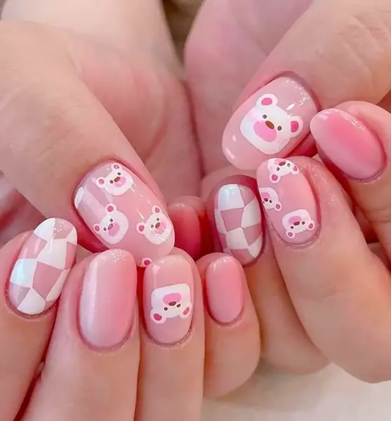 عکس ژلیش ناخن پاستیلی