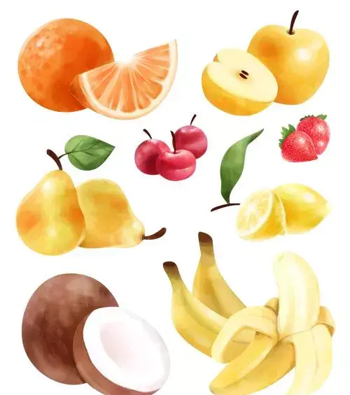 عکس نقاشی دختر توت فرنگی و لیمو