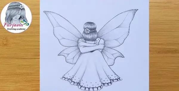 عکس نقاشی دختر تنها و غمگین ساده