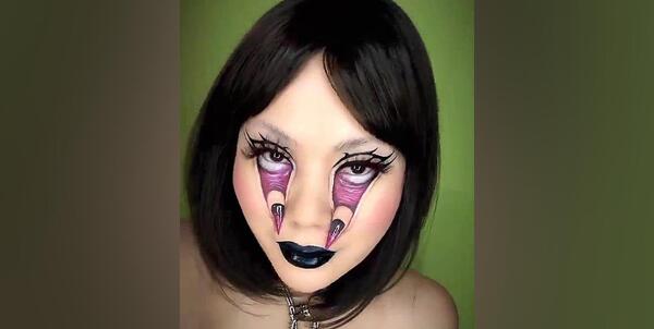 عکس روی صورت ترسناک
