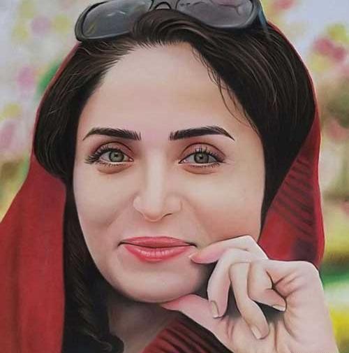 عکس نقاشی چهره دختر حرفه ای