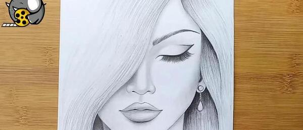 عکس نقاشی دختر خوشگل و آسان